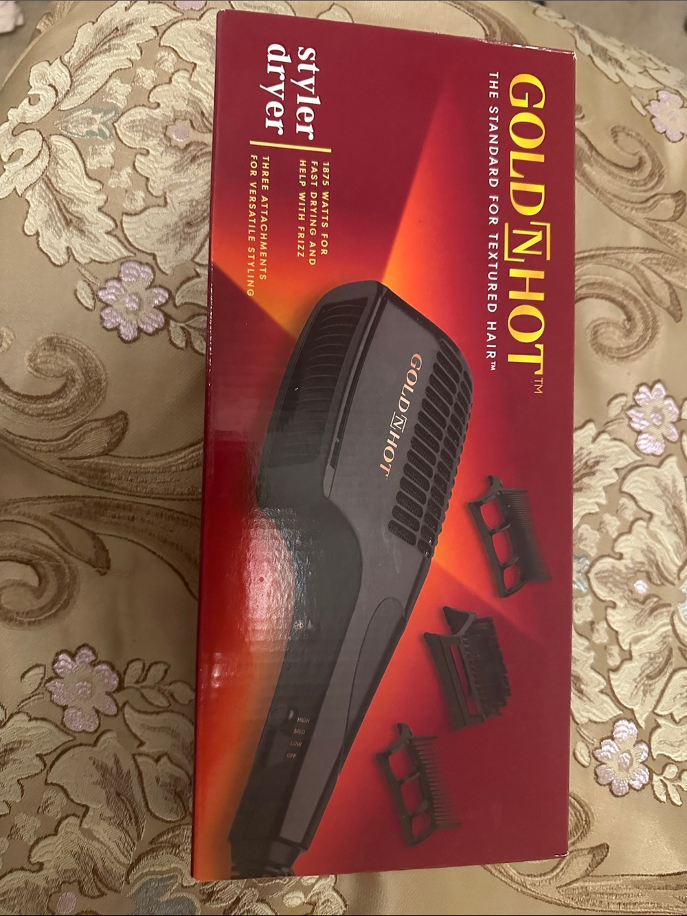 Gold N Hot Styler Dryer with Attachments in Black